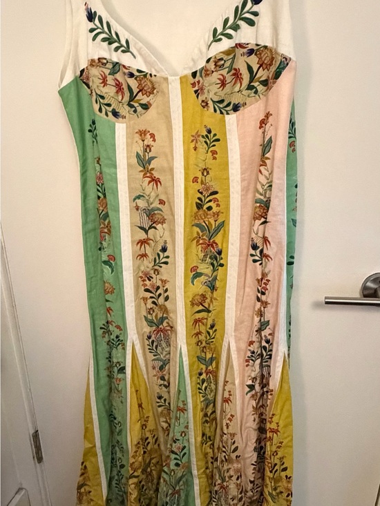 FARM Rio Dresses & Skirts - FARM Rio Pastel delicate Floral Stripes Maxi Dress